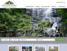 Tablet Screenshot of mountainresortcabinrentals.com